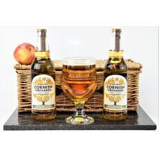 Cornish Orchards Cider & Etched Goblet Gift Set