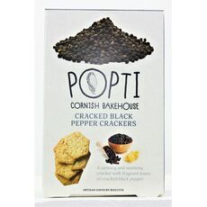 Popti Cornish Bakehouse Cracked Black Pepper Crackers