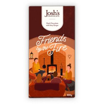 Josh's Chocolate 'Friends By The Fire' Dark Chocolate with Fiery Ginger
