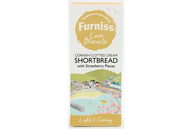 Furniss Cornish Clotted Cream Shortbread with Strawberry Pieces