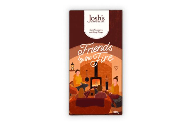 Josh's Chocolate 'Friends By The Fire' Dark Chocolate with Fiery Ginger