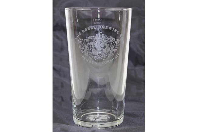 Rebel Brewing Co Etched Straight Pint Glass