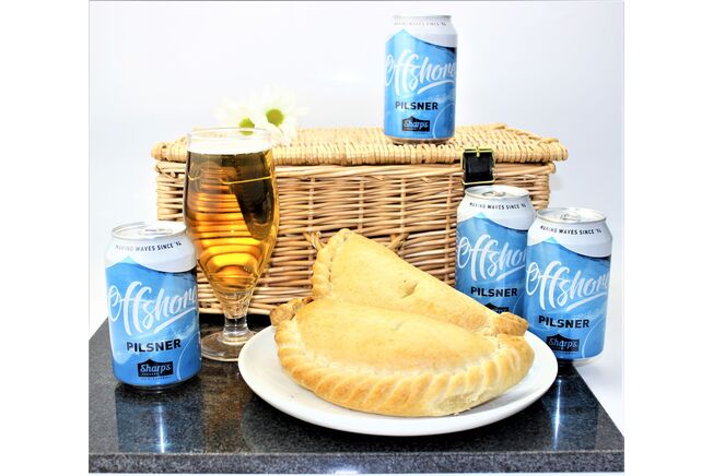 'Dreaming Of A Cornish Beach' Pasty & Offshore Pilsner Hamper